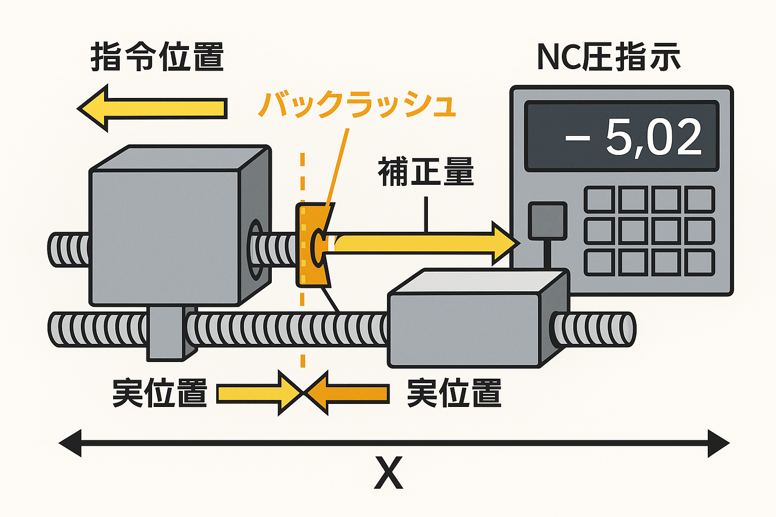 バックラッシュ補正とは？──“あそび”を数値で制御する精密加工の基本技術