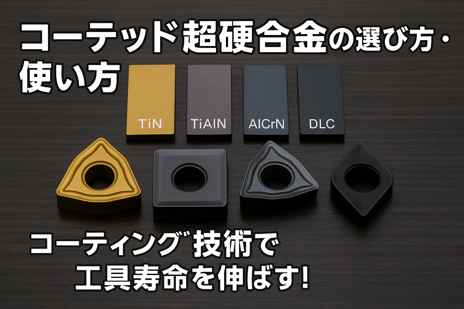 コーテッド超硬合金の選び方・使い方｜コーティング技術で工具寿命を伸ばす